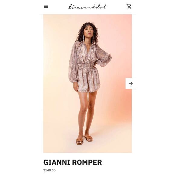 NWT! Line & Dot Paisley Boho Gianni Romper - Size Small (MSRP $148) - Picture 7 of 11